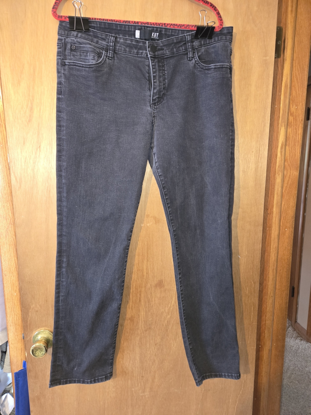 KUT From the Kloth Women's Black Slim Jeans Catherine Boyfriend Cut